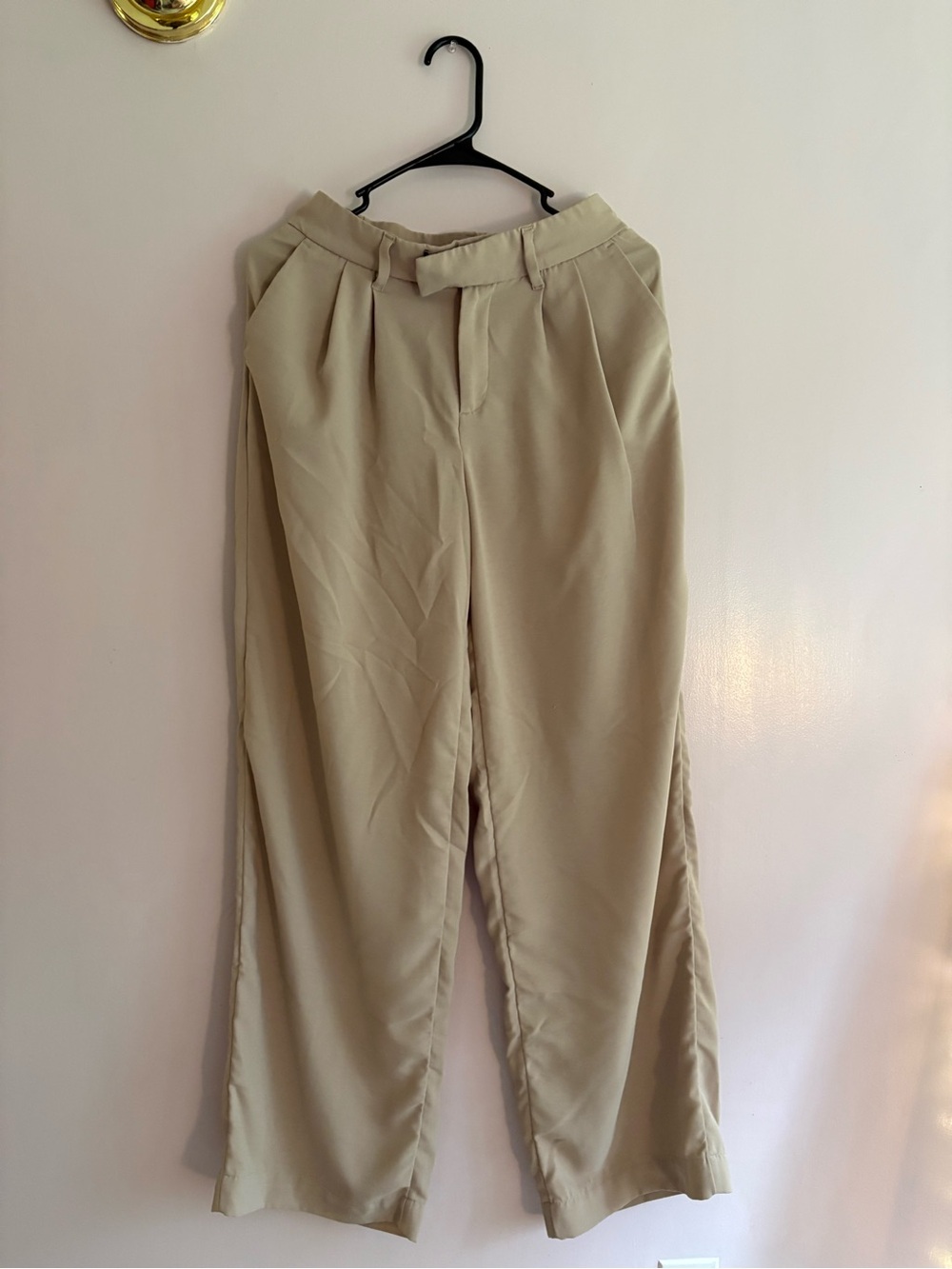 a new day Beige Pleated Casual Chinos